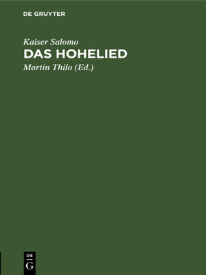 cover image of Das Hohelied